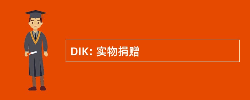 DIK: 实物捐赠