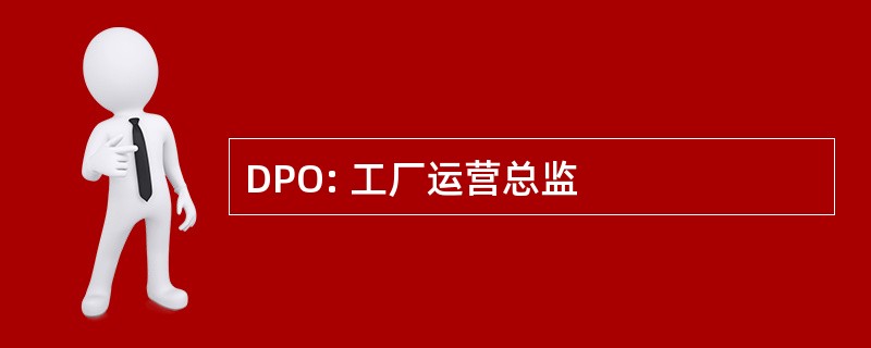 DPO: 工厂运营总监