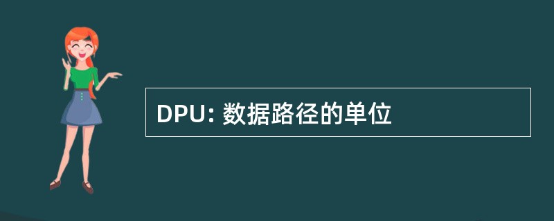 DPU: 数据路径的单位