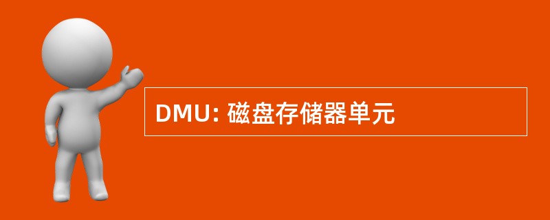 DMU: 磁盘存储器单元