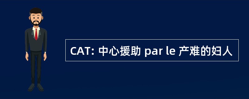 CAT: 中心援助 par le 产难的妇人