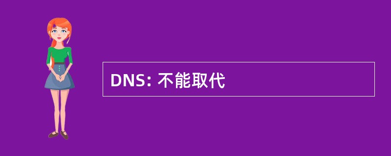 DNS: 不能取代