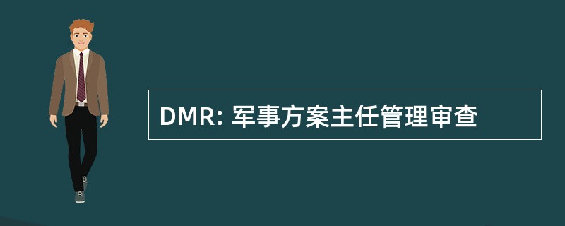 DMR: 军事方案主任管理审查