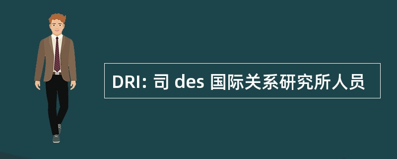 DRI: 司 des 国际关系研究所人员