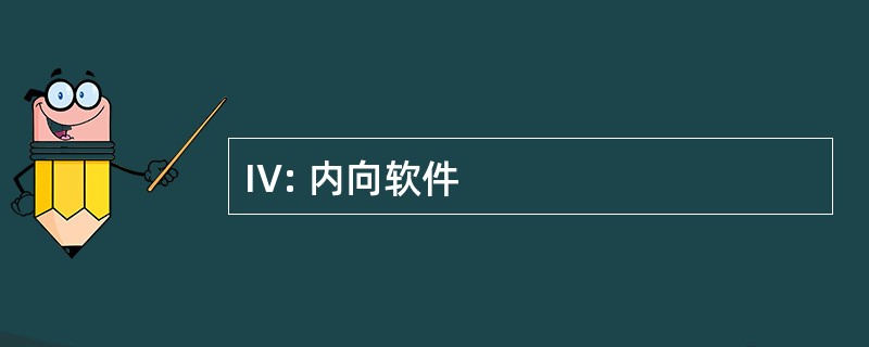 IV: 内向软件