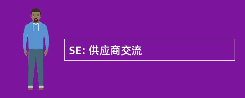 SE: 供应商交流