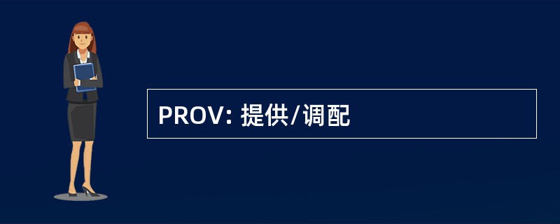 PROV: 提供/调配