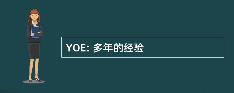 YOE: 多年的经验