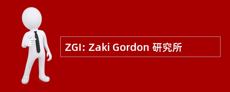 ZGI: Zaki Gordon 研究所