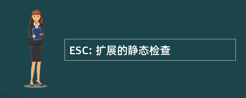 ESC: 扩展的静态检查