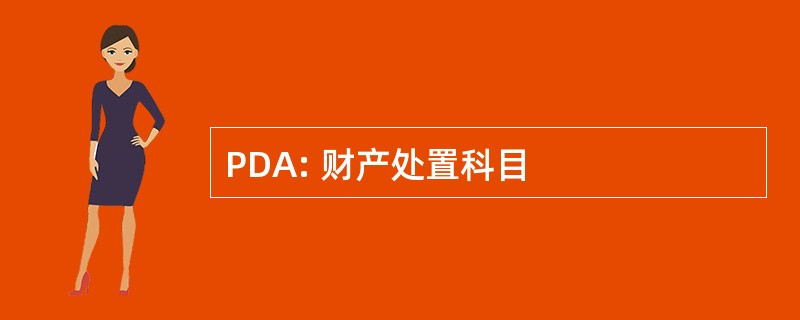 PDA: 财产处置科目