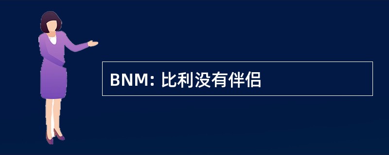 BNM: 比利没有伴侣