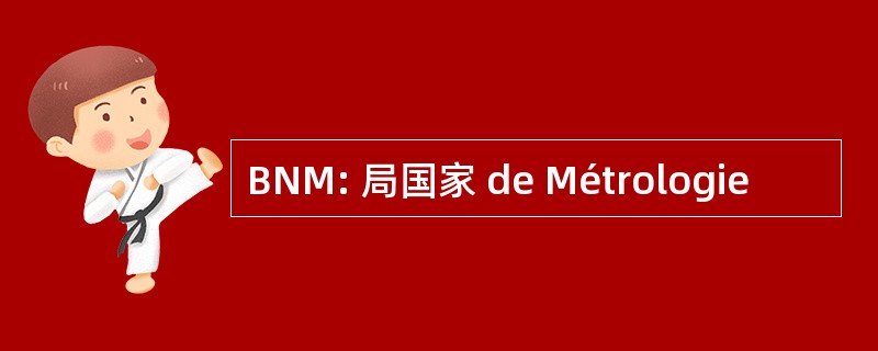 BNM: 局国家 de Métrologie