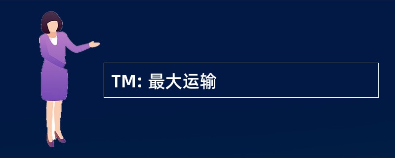 TM: 最大运输