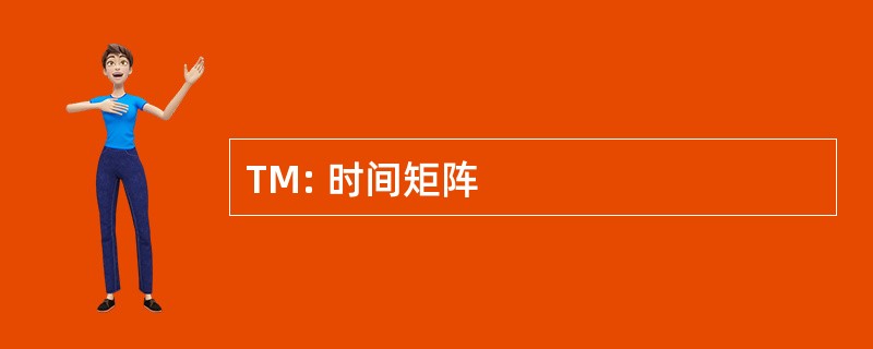 TM: 时间矩阵