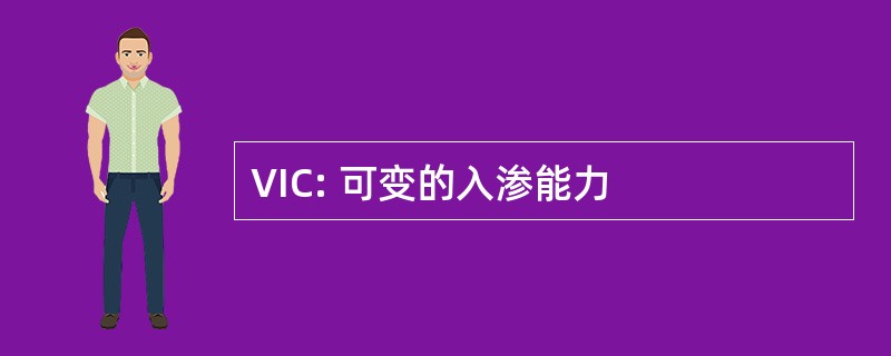 VIC: 可变的入渗能力