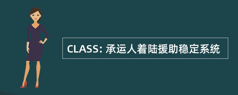 CLASS: 承运人着陆援助稳定系统