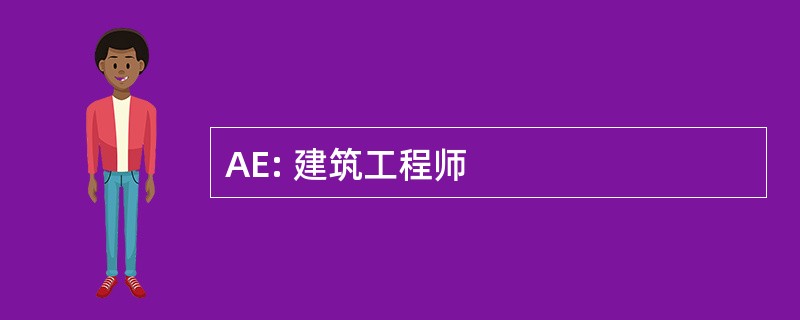 AE: 建筑工程师