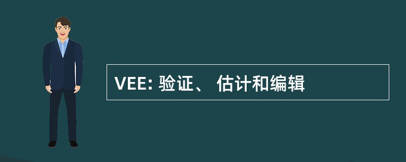 VEE: 验证、 估计和编辑