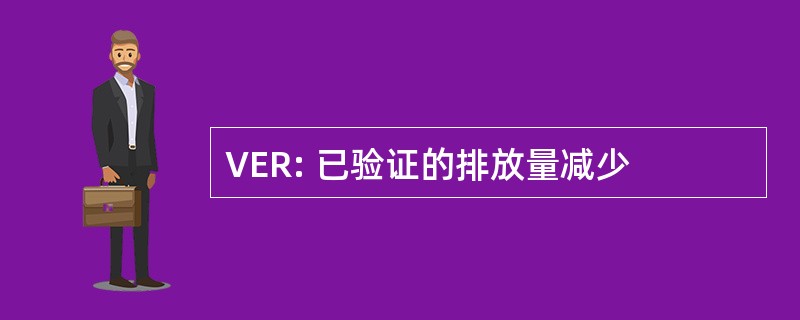 VER: 已验证的排放量减少