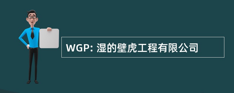 WGP: 湿的壁虎工程有限公司