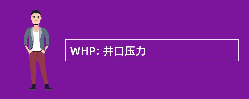 WHP: 井口压力