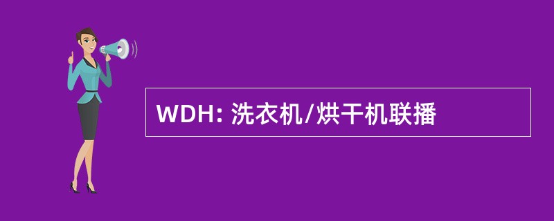 WDH: 洗衣机/烘干机联播