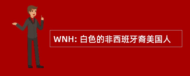 WNH: 白色的非西班牙裔美国人