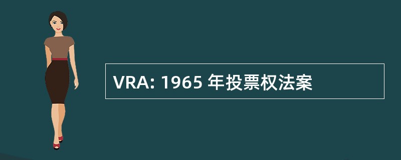 VRA: 1965 年投票权法案