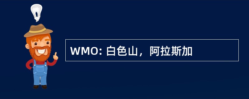 WMO: 白色山，阿拉斯加