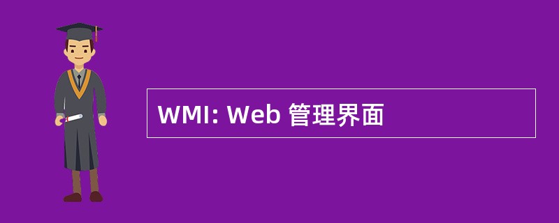 WMI: Web 管理界面