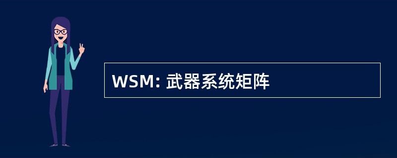 WSM: 武器系统矩阵