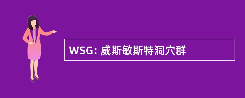 WSG: 威斯敏斯特洞穴群