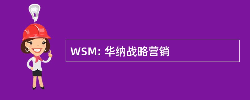 WSM: 华纳战略营销