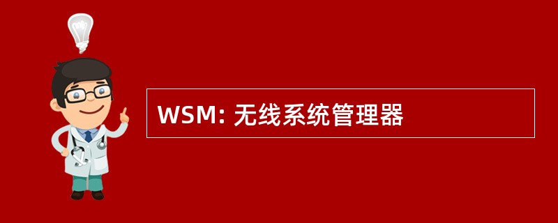 WSM: 无线系统管理器