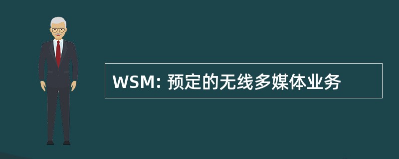 WSM: 预定的无线多媒体业务