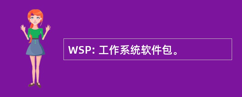 WSP: 工作系统软件包。