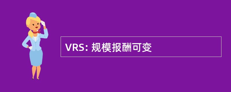 VRS: 规模报酬可变