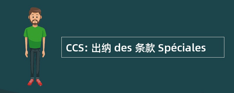 CCS: 出纳 des 条款 Spéciales