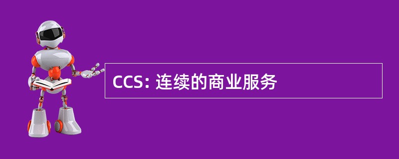 CCS: 连续的商业服务