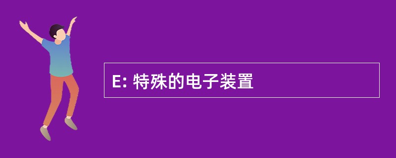 E: 特殊的电子装置