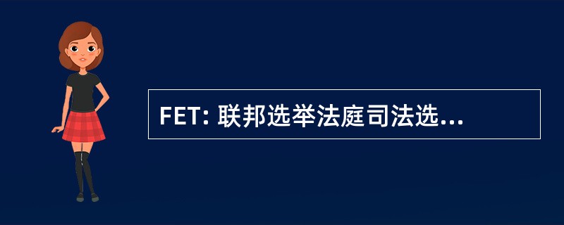 FET: 联邦选举法庭司法选举行为不检)