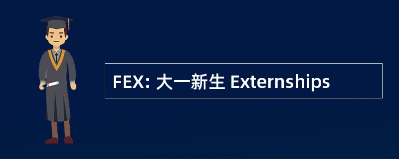 FEX: 大一新生 Externships