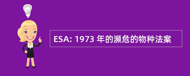 ESA: 1973 年的濒危的物种法案