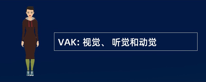 VAK: 视觉、 听觉和动觉