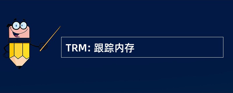 TRM: 跟踪内存