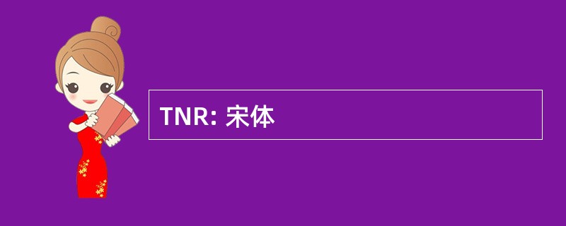 TNR: 宋体