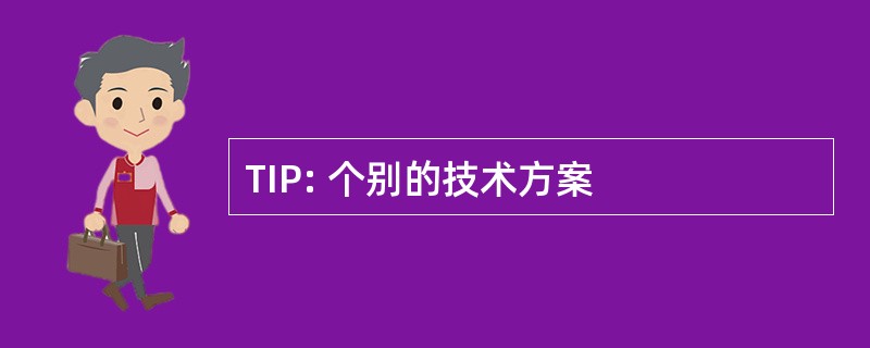 TIP: 个别的技术方案