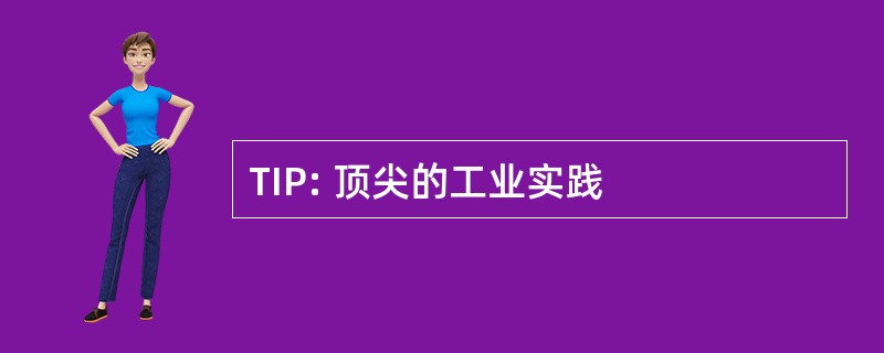 TIP: 顶尖的工业实践