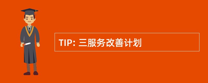 TIP: 三服务改善计划